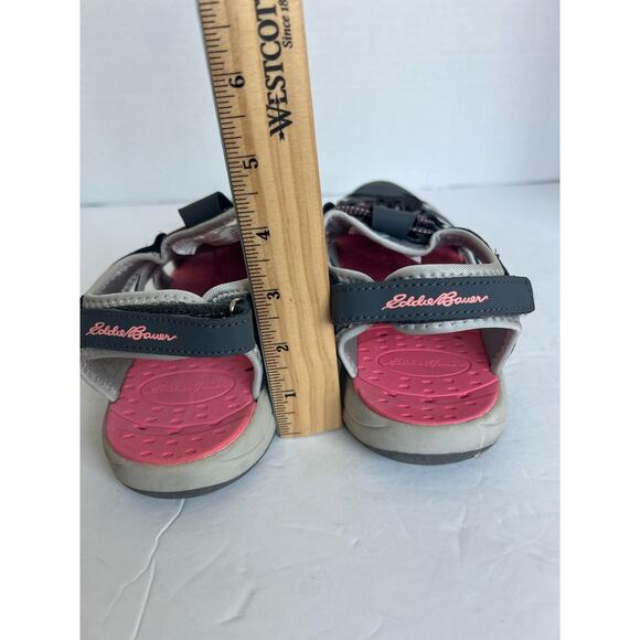 Eddie Bauer Sarah Walking Gray Pink Hiking Sport Water Flat Closed Toe Sandals 8 - Picture 9 of 13
